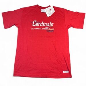 Vintage 90s St. Louis Cardinals T Shirt Adult Size Medium Embroidered‎ Deadstock